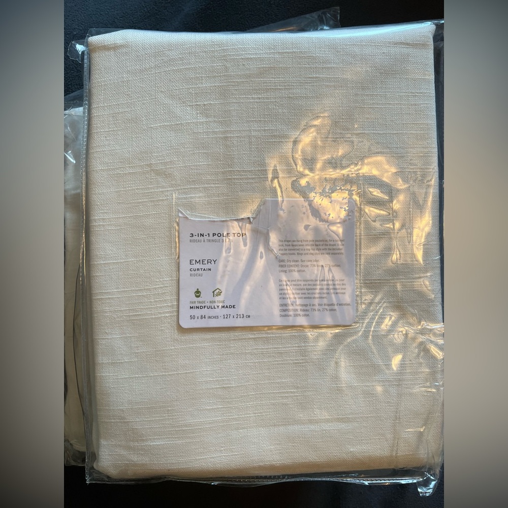 NWT - Emery Linen Curtain